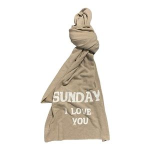 ❌SOLD❌ Wildfox Sunday, I Love You Scarf in Tan NWT